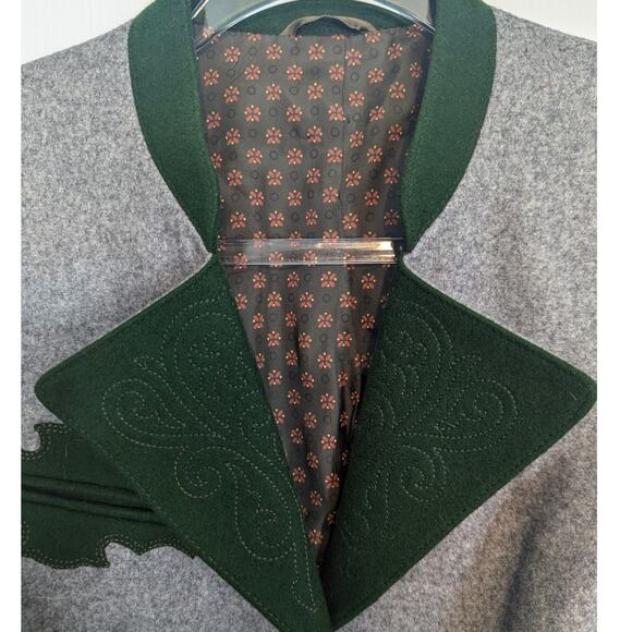 Vintage Steinbock Trachten Grey Green Wool Oktoberfest Tyrol Blazer Austrian SEE - Picture 4 of 16
